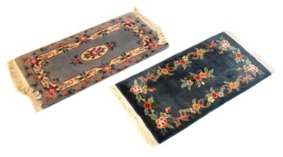 Lot 433 - Two small Chinese rugs