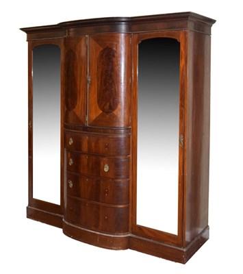 Lot 545 - Large three section wardrobe