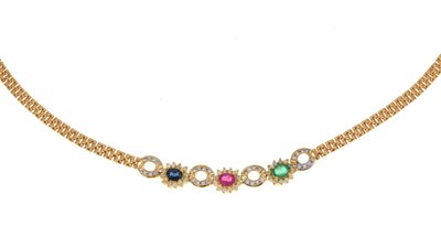 Lot 30 - Diamond and gem set collar