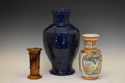 Lot 446 - Large ceramic vase, etc