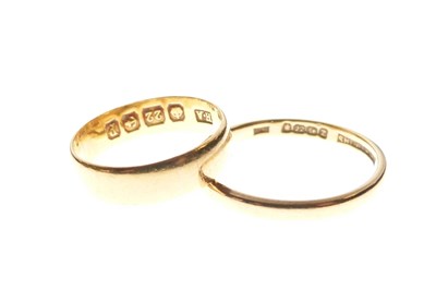 Lot 47 - Two 22ct gold wedding bands