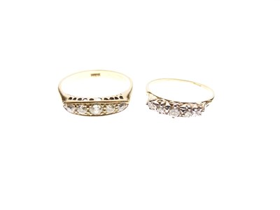Lot 13 - Five-stone old-cut diamond ring