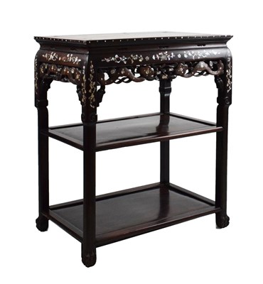 Lot 337 - Early 20th Century Chinese marble-topped occasional table
