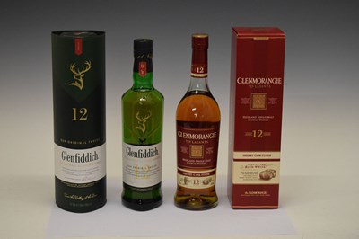 Lot 281 - Glenmorangie Highland Whisky, and Glenfiddich Whisky