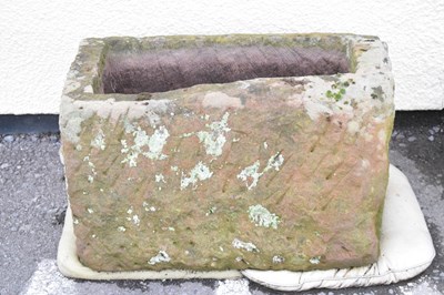 Lot 533 - High rectangular composite stone trough