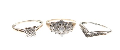 Lot 34 - Three gold dress rings