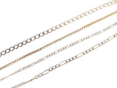 Lot 108 - Four various 9ct gold bracelets