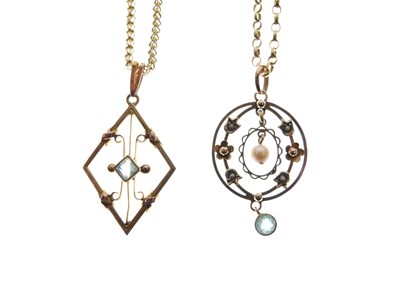 Lot 91 - Edwardian pendant tagged '9ct'