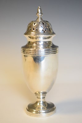 Lot 242 - George V silver sugar caster