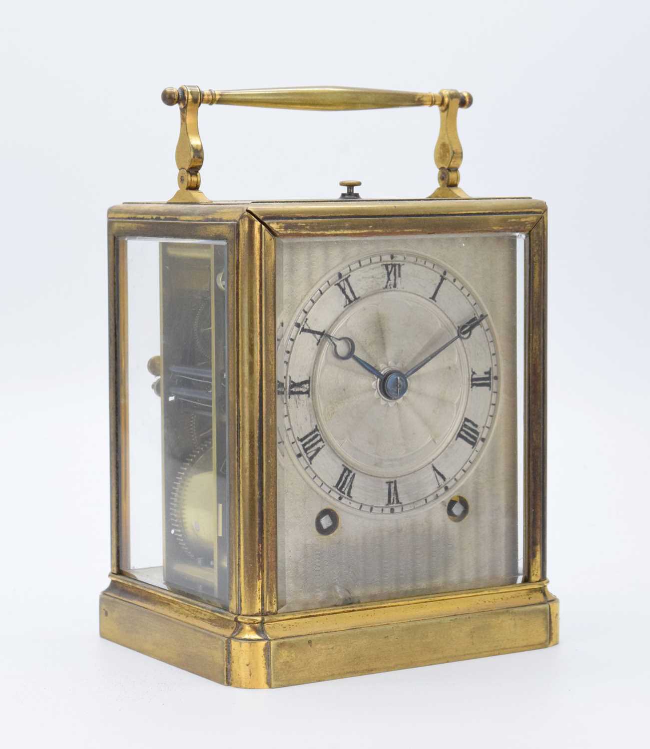 Lot 457 - Paul Garnier - Second quarter 19th Century French brass repeater carriage clock