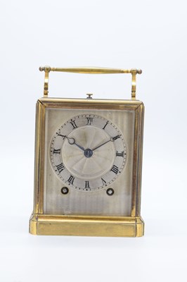 Lot 457 - Paul Garnier - Second quarter 19th Century French brass repeater carriage clock