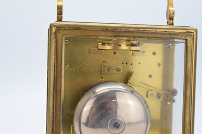 Lot 457 - Paul Garnier - Second quarter 19th Century French brass repeater carriage clock