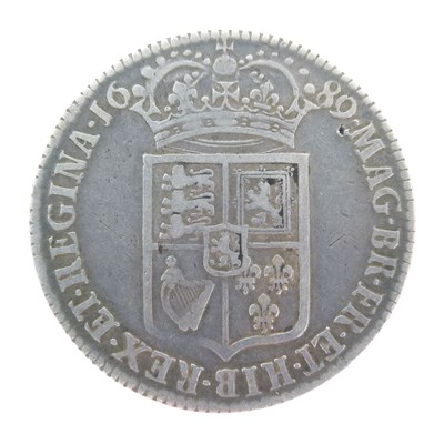 Lot 128 - William & Mary silver half crown, 1689