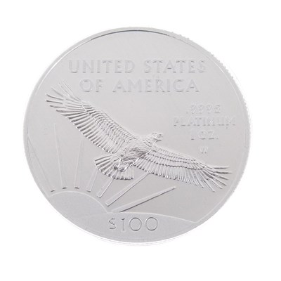 Lot 119 - United States of America, 20th Anniversary American Eagle $100 1oz Platinum Proof Coin, 2017