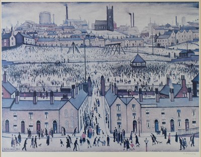 Lot 503 - After Laurence Stephen Lowry, (1887-1976) - Signed print - 'Britain at Play'