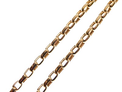 Lot 63 - 9ct gold belcher link necklace