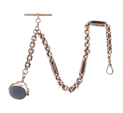 Lot 20 - Late Victorian fancy link watch chain