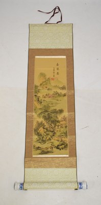 Lot 668 - Chinese silk scroll