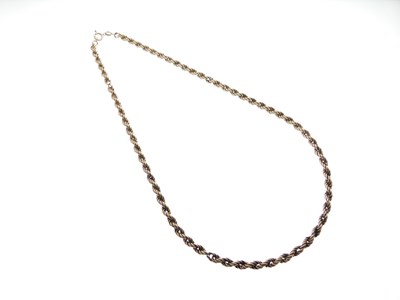 Lot 65 - 9ct gold rope-link necklace