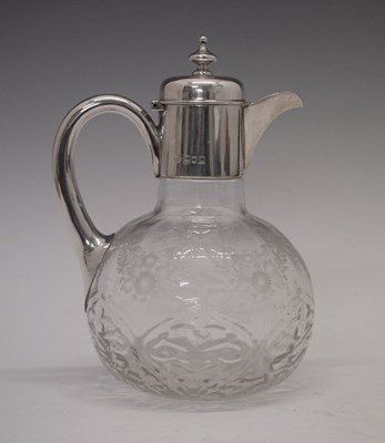 Lot 89 - Late Victorian silver mounted claret jug