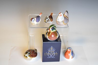 Lot 535 - Six Royal Crown Derby paperweights