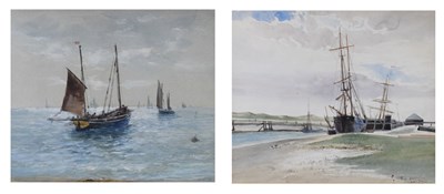 Lot 451 - English School, circa 1900 - Pair of maritime watercolours