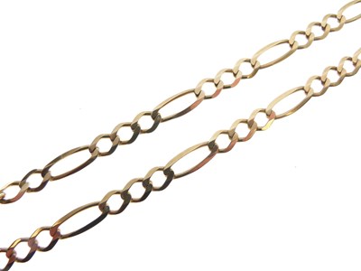 Lot 67 - 9ct gold figaro-link necklace