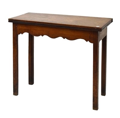 Lot 554 - George III mahogany fold-over tea table