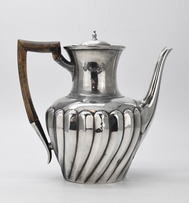 Lot 89 - Late Victorian silver coffee pot