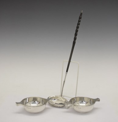 Lot 98 - Pair of George VI Art Deco silver quaichs