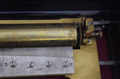 Lot 185 - Fine Nicole Freres six-cylinder interchangeable musical box on stand, playing 36 airs