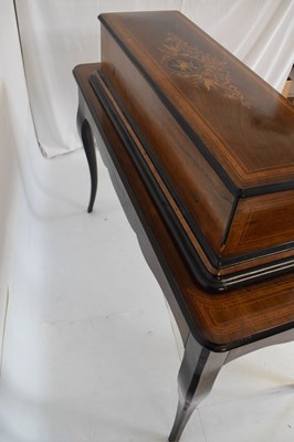Lot 185 - Fine Nicole Freres six-cylinder interchangeable musical box on stand, playing 36 airs