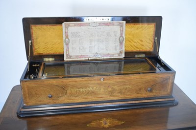 Lot 185 - Fine Nicole Freres six-cylinder interchangeable musical box on stand, playing 36 airs