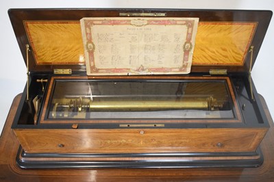 Lot 185 - Fine Nicole Freres six-cylinder interchangeable musical box on stand, playing 36 airs
