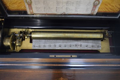Lot 185 - Fine Nicole Freres six-cylinder interchangeable musical box on stand, playing 36 airs