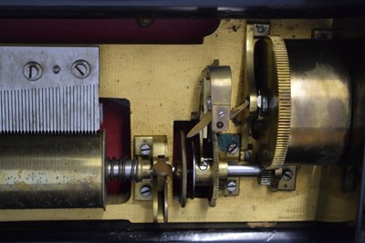 Lot 185 - Fine Nicole Freres six-cylinder interchangeable musical box on stand, playing 36 airs