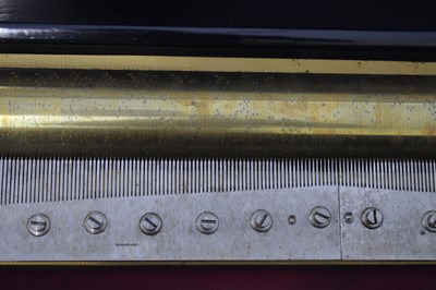 Lot 185 - Fine Nicole Freres six-cylinder interchangeable musical box on stand, playing 36 airs