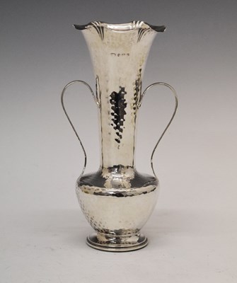 Lot 91 - Edwardian Art Nouveau silver two-handed vase