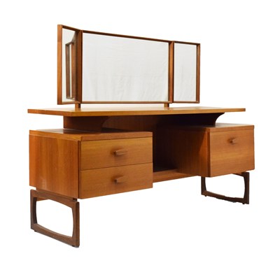 Lot 453 - G-Plan teak mirror-backed dressing table