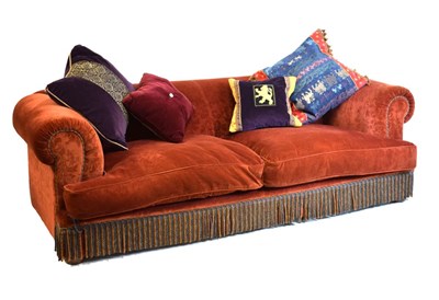 Lot 555 - Tetrad 'Victoria' sofa in red covering