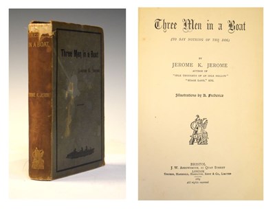 Lot 323 - Books - Jerome K Jerome,  Three Men in a Boat, first edition