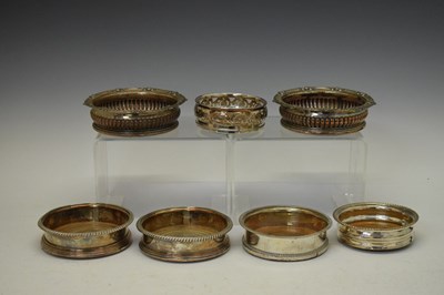 Lot 452 - Quantity of silver-plated wine coasters