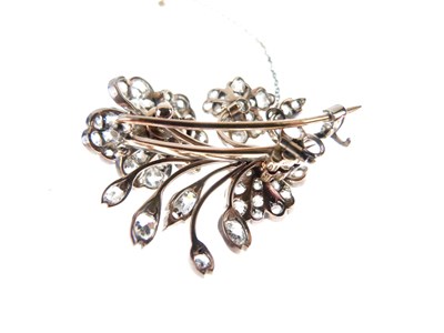 Lot 292 - Late Victorian diamond floral spray brooch