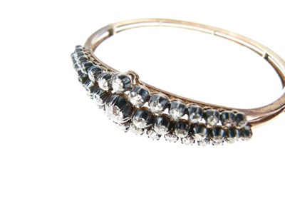Lot 12 - Victorian diamond hinged bangle