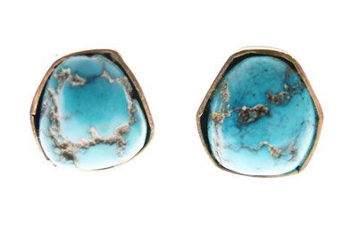 Lot 52 - Turquoise set ear studs