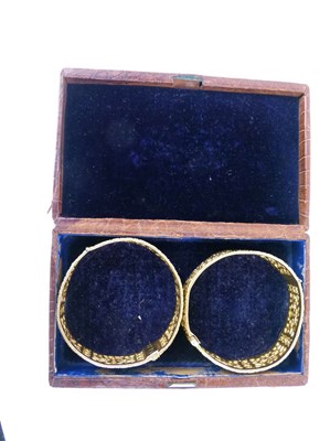 Lot 17 - Pair of hinged bangles