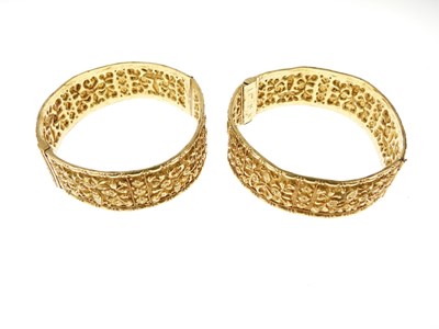 Lot 17 - Pair of hinged bangles