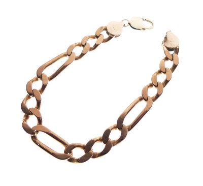 Lot 27 - 9ct gold filed curb-link bracelet