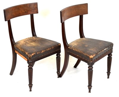 Lot 505 - Pair of William IV dining chairs