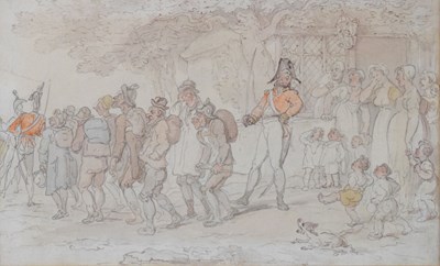Lot 538 - After Thomas Rowlandson (1756-1827) - Watercolour - The Recruits